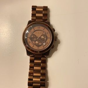 Michael Kors Chocolate Rose Gold Stainless Steel Watch